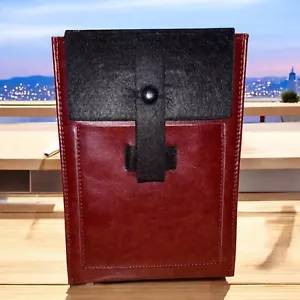 Leather 9"-10" Felt Sleeve Case For iPad Samsung Lenovo Amazon Fire Tablet Cover - Picture 1 of 8