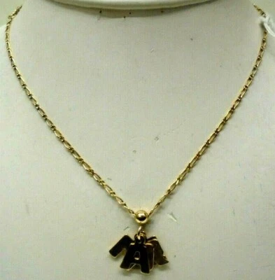 Catenina in Argento 925 bagno Oro Unoaerre con scritta Amore - Immagine 1 di 4