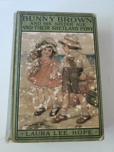 Bunny Brown & his Sister Sue/ Their Shetland Pony 1st Ed 1918 Illus Antique - Foto 1 di 4
