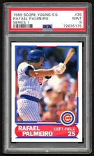 1989 SCORE YOUNG SUPER STARS RAFAEL PALMEIRO #35 SERIES 1 CUBS PSA 9 MINT