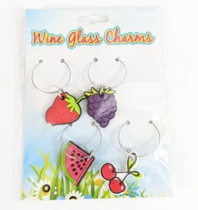 Fruit Shaped Wine Glass Charms Summer Bbq Silicone - Bild 1 von 5