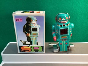 SPARK ROBOT JMT 36 1980er BLECH LITHO SCHLÜSSEL AUFZIEHROBOTER MIT BOX - Bild 1 von 6