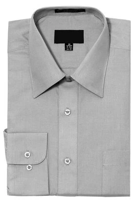 NEW Men's Regular Fit Long Sleeve Solid Color Dress Shirts - 19 Colors - Image 1 of 2