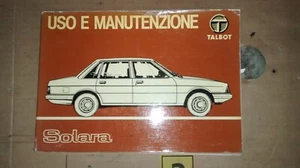 Libretto uso e manutenzione Talbot Solara - Foto 1 di 3
