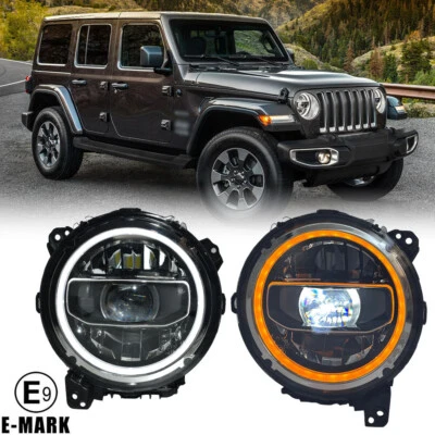 LED Scheinwerfer Hi/Low Strahl Für Jeep Wrangler JL 2018-24 Gladiator JT 2020-24 - Bild 1 von 4