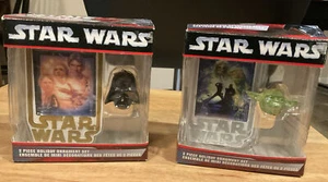 Star Wars Set of 2 Kurt Adler 2 Pc Christmas Ornament Sets Yoda/Darth Vader 2006 - Picture 1 of 1