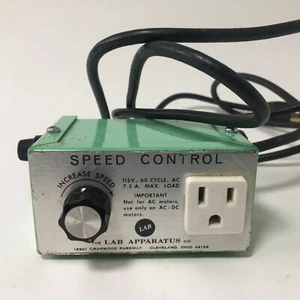Speed Control The Lab Apparatus Co. Equipment Cleveland Ohio Vintage Prop - Picture 1 of 24
