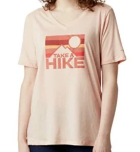 Columbia Peach & Orange Relaxed “Mount Rose” Tee Shirt, Short Sleeve, NWT!! - Picture 1 of 1