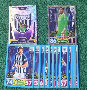 2017-2018 MATCH ATTAX; 21 X WEST BROMWICH ALBION CARDS FULL SET - Picture 1 of 2