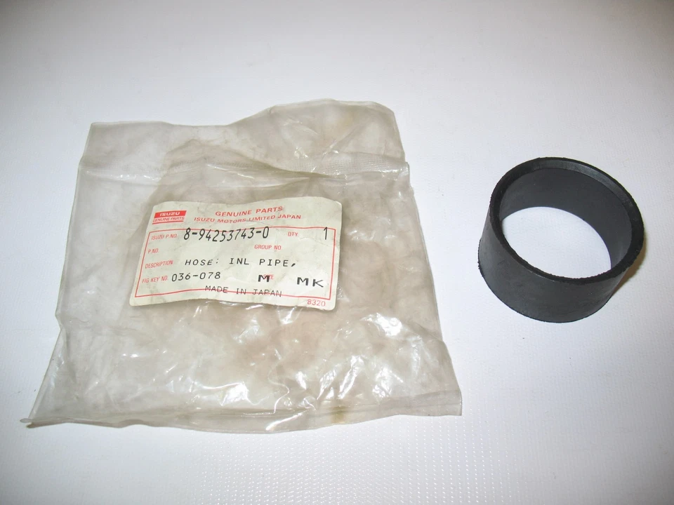 Manguera de tubo de entrada turbo motor Isuzu Impulse 4ZC1 1985-1989 nueva OEM Foto 1 de 1