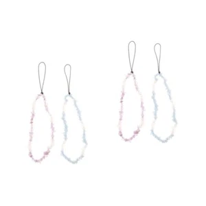 Set of 2 Mobile Phone Straps Cellphone Crystal Lanyard Blingcell - Photo 1/12