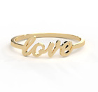 10K Solid Gold Love Ring Dainty Minimalist Jewelry Gift For Love