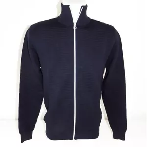 Krondstadt Bart Zip Navy L Knitted Zip Cotton Cardigan Large KS2505 - Picture 1 of 1