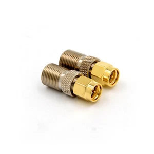 F Female Jack to SMA Male Plug Straight RF Coax Coaxial Connector Adapter S.Z0 - Picture 1 of 6