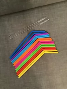 Brand New 15 Silicone Colorful Straws Tumbler - Picture 1 of 3