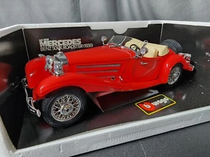 Bburago 1/20 Scale DieCast 1936 Mercedes-Benz 500k Roadster RED Made in Italy - Picture 1 of 12
