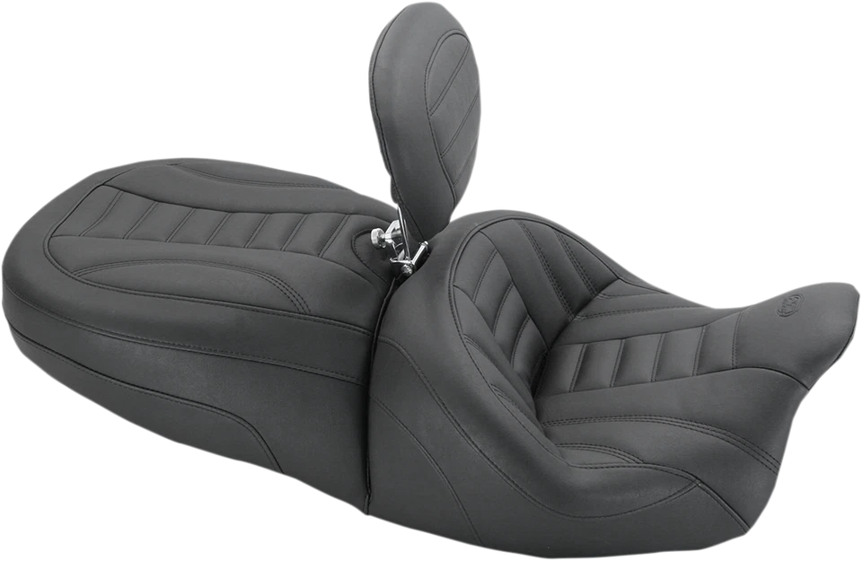 Mustang negro vintage de una pieza 2 asientos delanteros Harley Freewheeler FLRT 15-23 Foto 1 de 1