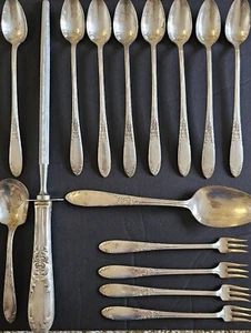 Vintage Silverplate King Edward Set Of 15 Flatware - Picture 1 of 12