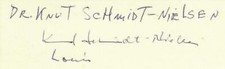 "Father of Comparative Physiology" Knut Schmidt-Nielsen Signed 3X5 Card COA