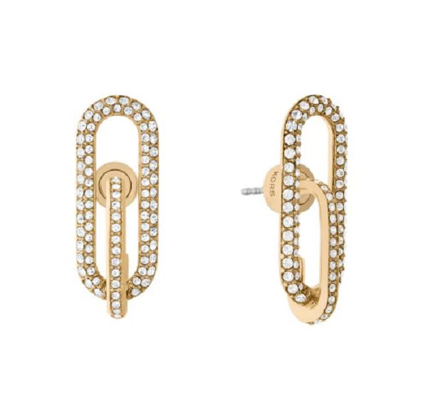 Michael Kors MKJ6968710 Brilliance Iconic Links Post Drop Earrings