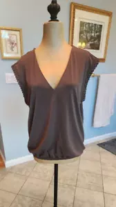 DRESSY BROWN VEST FROM EXPRESS - SIZE M - Picture 1 of 6