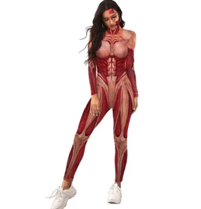 Attack on Titan Annie Leonhart Female Titan Jumpsuit Halloween Cosplay Costume - Picture 1 of 8
