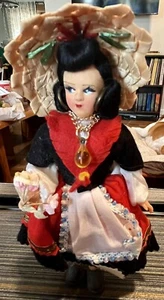 Vintage griechische Frau 60er Jahre Souvenir Tänzerin Puppe in verziertem verziertem Kostüm - Bild 1 von 2