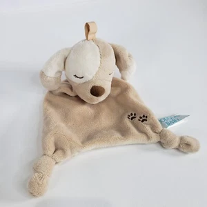 Douglas Baby Security Blanket Tan Sleeping Puppy Dog Stuffed Animal Plush Lovey - Picture 1 of 7