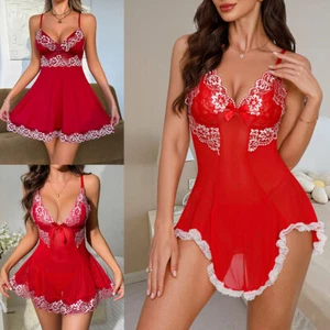 Pigiama donna sexy lingerie babydoll vestito da notte abito elegante regalo da notte - Foto 1 di 52