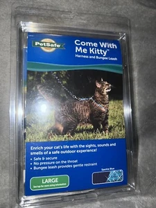 PetSafe Come With Me Kitty Harness and Bungee Leash Large Sparkle Blue - Picture 1 of 3
