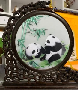 China Two-sided Embroidery - Panda with Bamboo - Picture 1 of 1