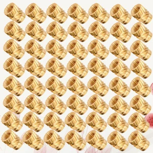 100PCS Brass Knurled Nut Brass Nut 3d printing Embedment Nut Threaded Knurled - Picture 1 of 12