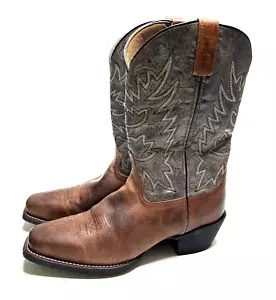 *LAREDO Men's Brown & Grey Alfred Square Toe Western Boots Size 10D New! - Picture 1 of 11