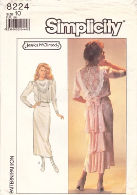 Simplicity 8224 ~ Misses 10- Dress-Straight Skirt w/Yoke-Front Bodice-Yoke-Lace - Image 1 of 4
