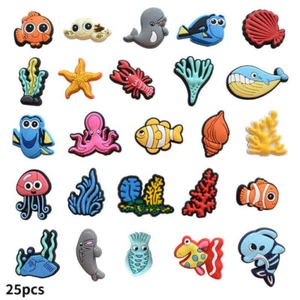 Kids Finding Nemo Ocean Sea Animals Shoes Charms Bundle Set Croc Clog 25Pcs ~ - Picture 1 of 1