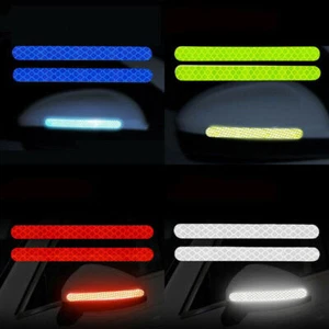 2x Reflective Car Rearview Mirror Sticker Rear View Decal Racing Strip Accessory - Picture 1 of 15