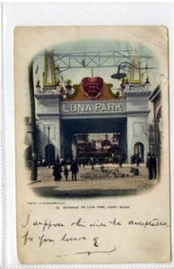 (Gc9722) Entrada a Luna Park, CONEY ISLAND, Brooklyn, Nueva York, 1905 - Imagen 1 de 4