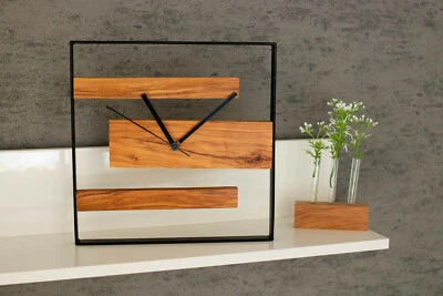 Moderne Wanduhr aus Olivenholz - Handgefertigt - Bild 1 von 4