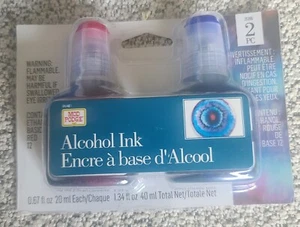 Mod Podge Resin Alcohol Inks, Fun Brights, Red & Navy Blue, 2 Piece - Picture 1 of 2