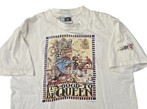 VTG 90s Mary Engelbreit It’s Good To Be Queen Sz Large White T-Shirt USA Made - Picture 1 of 9