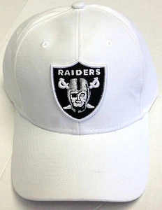 NFL Oakland Raiders Reebok Adjustable White Hat - Small Stain on Cap NEW - Picture 1 of 3