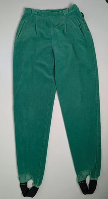 "Pantalones de pana verde Benetton hechos en Italia vintage - cintura de 12,5"" entrepierna de 36""" Foto 1 de 4