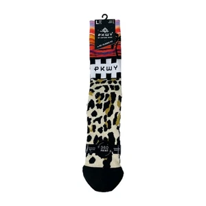 PKWY By Dwyane Wade Crew Socks Tropical Animal Print Large 6-12 1 Pair - Picture 1 of 2