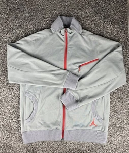 Herren Nike Air Jordan Full Zip Trainingsjacke Gr. XL grau 3 Taschen gerippter Kragen - Bild 1 von 12
