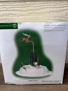 Departamento 56 "Entrenamiento de Vuelo" Navidad Snow Village Polo Norte #56.57232 Animado - Imagen 1 de 2