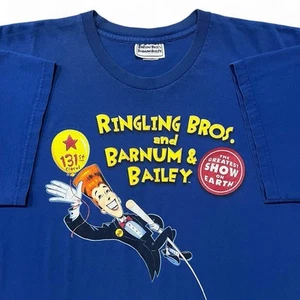 Vintage Ringling Bros Circus T-Shirt Herren XL blau Baumwolle Barnum & Bailey hergestellt in den USA - Bild 1 von 6