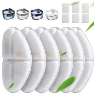 6 Pack of Filter & 6 Pump Sponges for FEELNEEDY 7L/1.8Gal Dog Water White - Picture 1 of 9