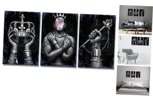 African American Canvas Wall Art Decoration Inspirational Black Man King - Picture 1 of 8