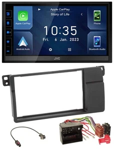 JVC DAB Bluetooth MP3 USB 2DIN Autoradio für BMW 3er E46 Quadlock großem Navi - Bild 1 von 10