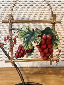 Metall Wanddeko Trauben Blätter und Beeren Bauernhaus Landhaus Küche - Bild 1 von 4